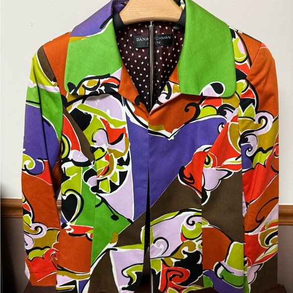 Dana Buchman Multicolor Abstract Jacket - Picture 2 of 9